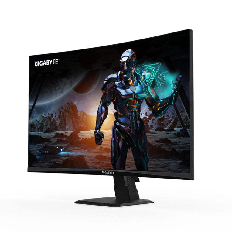 Monitor curvo para xogos GIGABYTE GS27FC de 27 polgadas FHD: 1920 x 1080, 180 Hz, 1 ms, 250 cd/m², FreeSync Premium, compatible con HDR, HDMI 2.0, DisplayPort 1.4