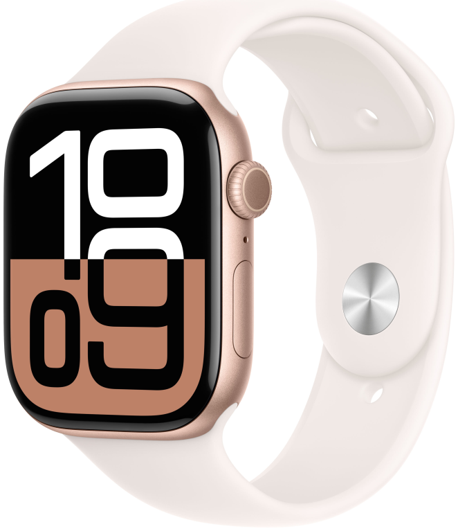 Apple Watch Series 10 OLED 46 mm Digital 416 x 496 Pixeles Pantalla táctil Oro rosa Wifi GPS (satélite) - detalle