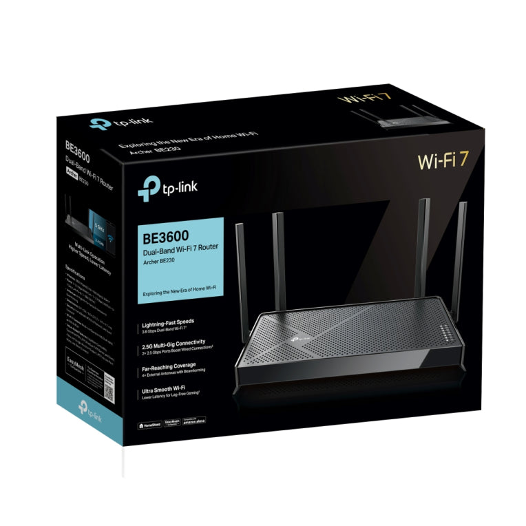 TP-Link Archer BE3600 router inalámbrico 2.5 Gigabit Ethernet Doble banda (2.4 GHz / 5 GHz) Negro
