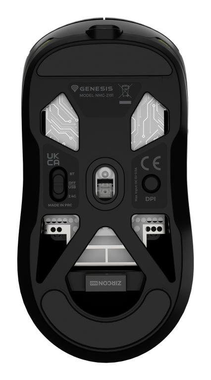 GENESIS Zircon 660 ratón Juego mano derecha RF Wireless + Bluetooth + USB Type-A Óptico 12000 DPI