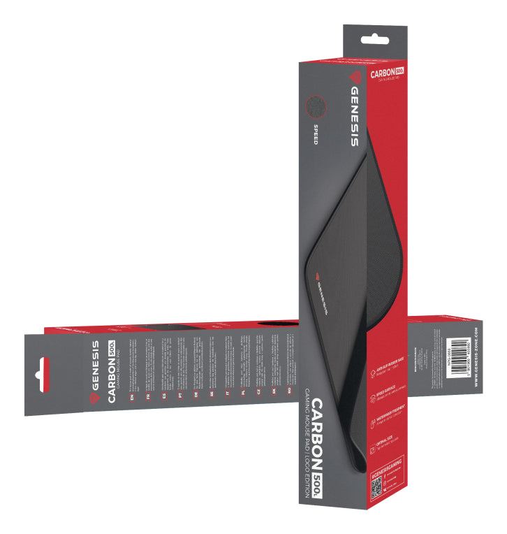 GÈNESI Carbon 500 L Estoreta de ratolí per a jocs Negre