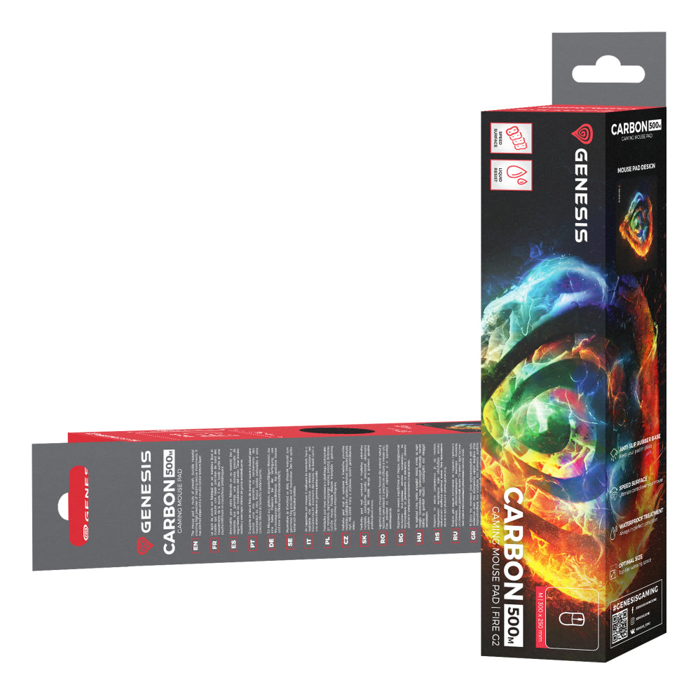 GENESIS Carbon 500 M Fire G2 Alfombrilla de ratón para juegos Multicolor
