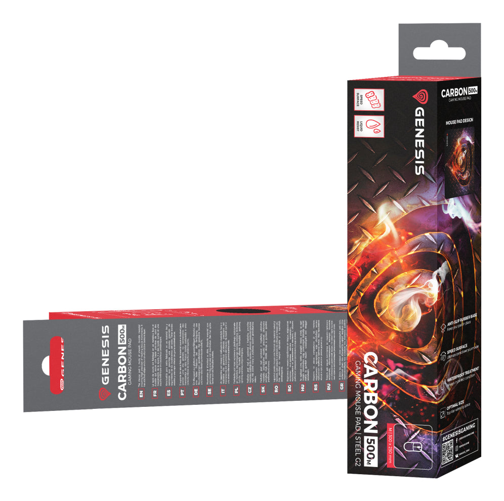 GÈNESI Carbon 500 M Steel G2 Estoreta de ratolí per a jocs Multicolor