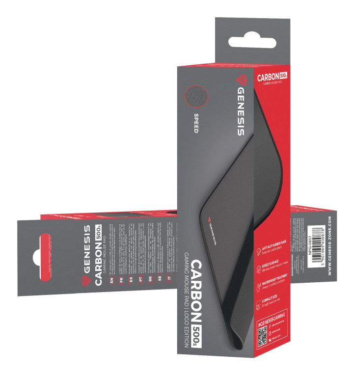 GENESIS Control 500 S Logo Alfombrilla de ratón para juegos Negro