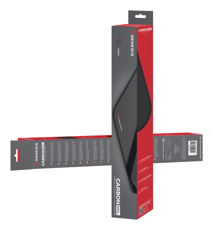 GÈNESI Carbon 500 XL Logo Estoreta de ratolí per a jocs Negre