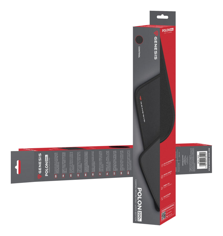 GÈNESI Polon 200 XL Estoreta de ratolí per a jocs Negre