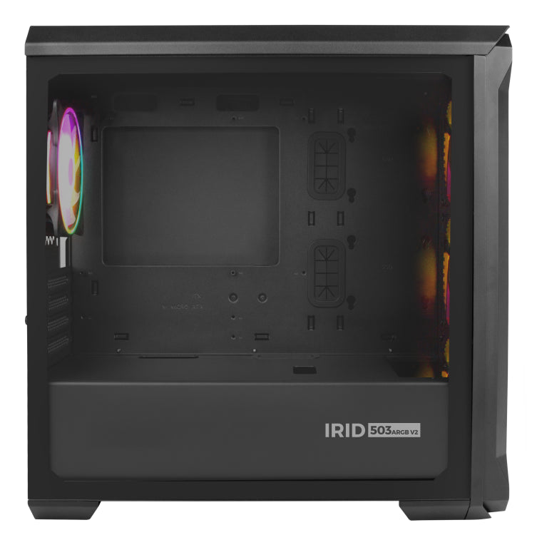 GENESIS Irid 503 ARGB Micro Torre Negro. Transparente