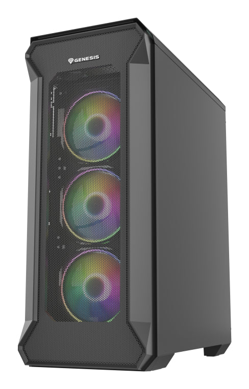 GENESIS Irid 505 ARGB Midi Tower Negro. Transparente