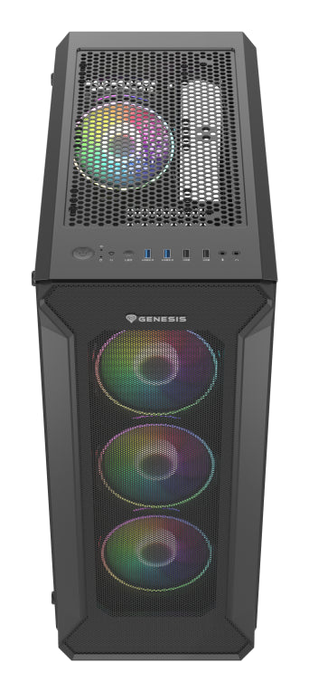 GENESIS Irid 505 ARGB Midi Tower Negro. Transparente