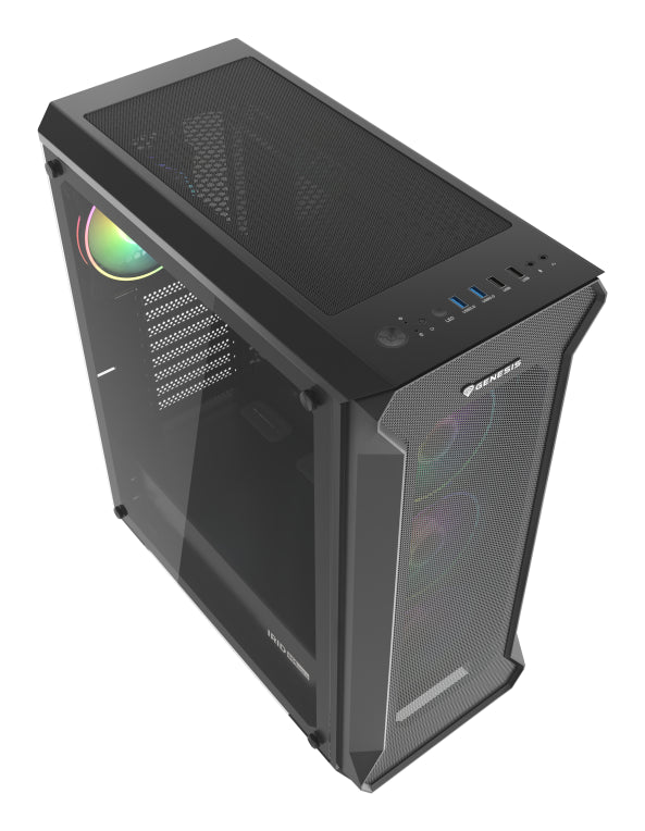 GENESIS Irid 505 ARGB Midi Tower Negro. Transparente