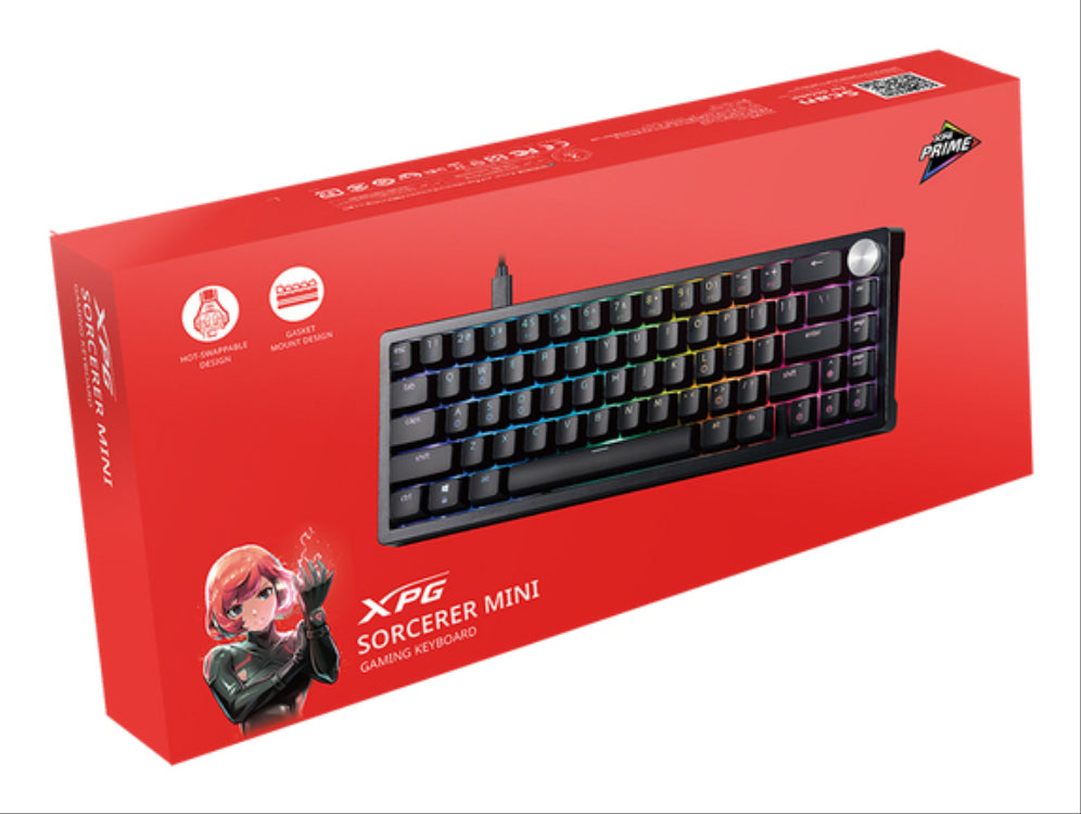 XPG SORCERER MINI teclado Juego USB QWERTY Inglés Negro