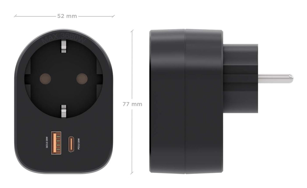 AISENS ASPS-1A1C07-BK cargador de dispositivo móvil Universal Corriente alterna Carga rápida Interior