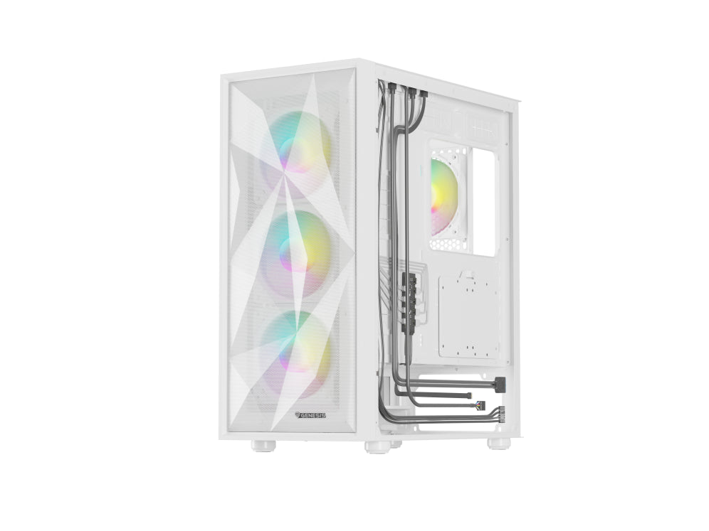 GENESIS Diaxid 605 ARGB Midi Tower Blanco