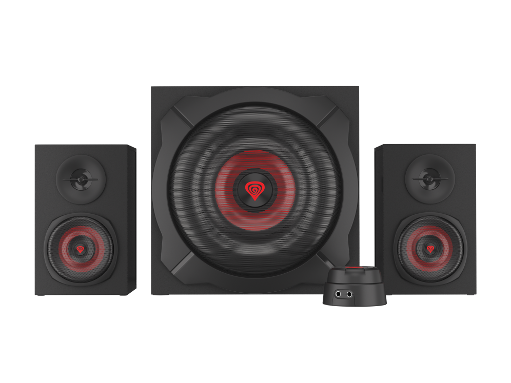 GENESIS Helium 610BT conjunto de altavoces 60 W PC/ordenador portátil Negro. Rojo 2.1 canales De 2 vías 30 W Bluetooth - detalle