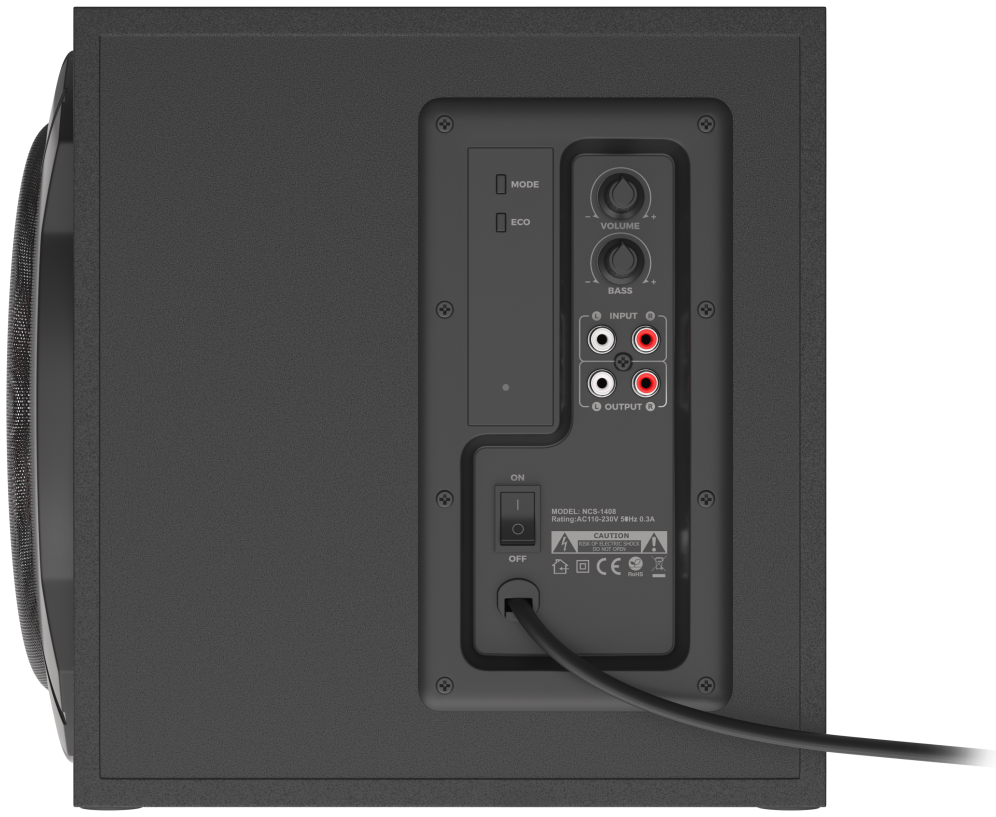 GENESIS Helium 610BT conjunto de altavoces 60 W PC/ordenador portátil Negro. Rojo 2.1 canales De 2 vías 30 W Bluetooth - detalle