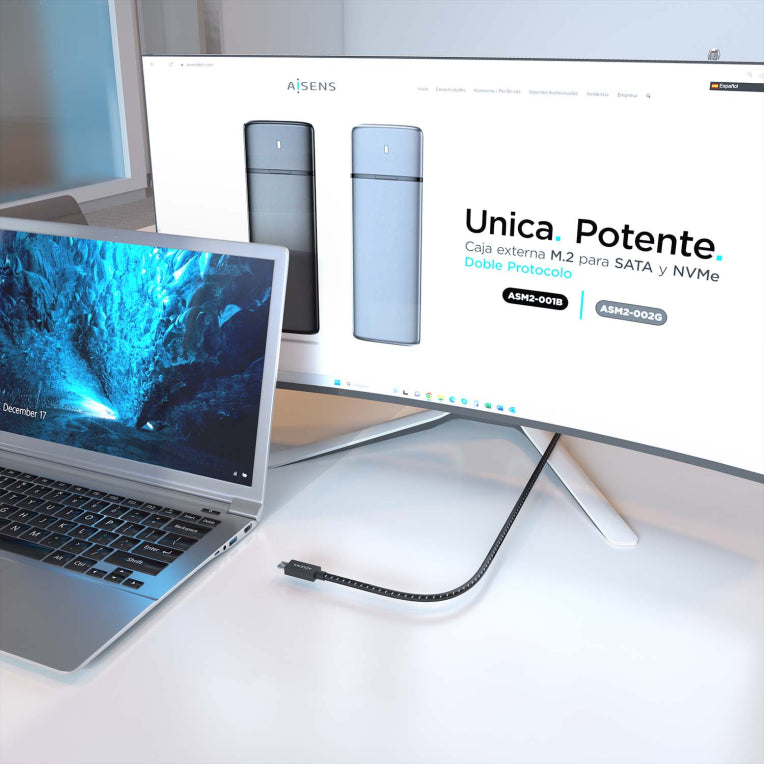 AISENS A156-0867 cable USB USB4 Gen 3x2 1 m USB C