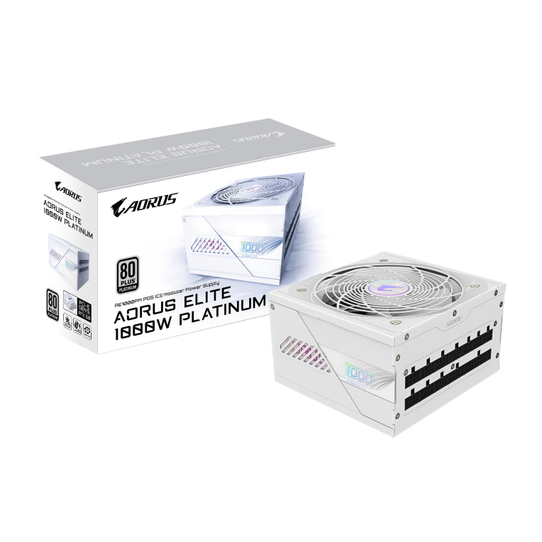 GIGABYTE AORUS ELITE P1000W ICE unidad de fuente de alimentación 1000 W 20+4 pin ATX Blanco