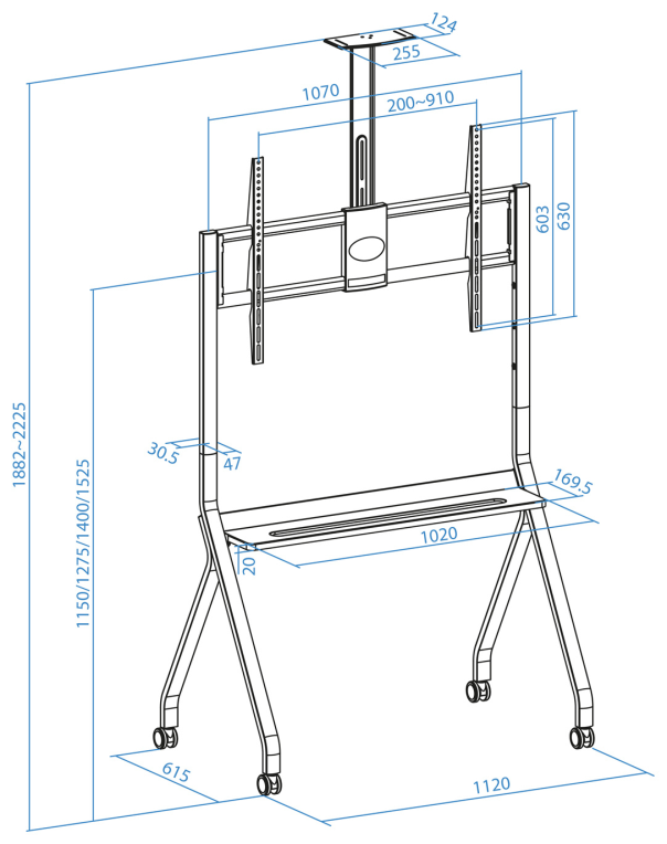 TooQ iStar 2.54 m (100") - detalle