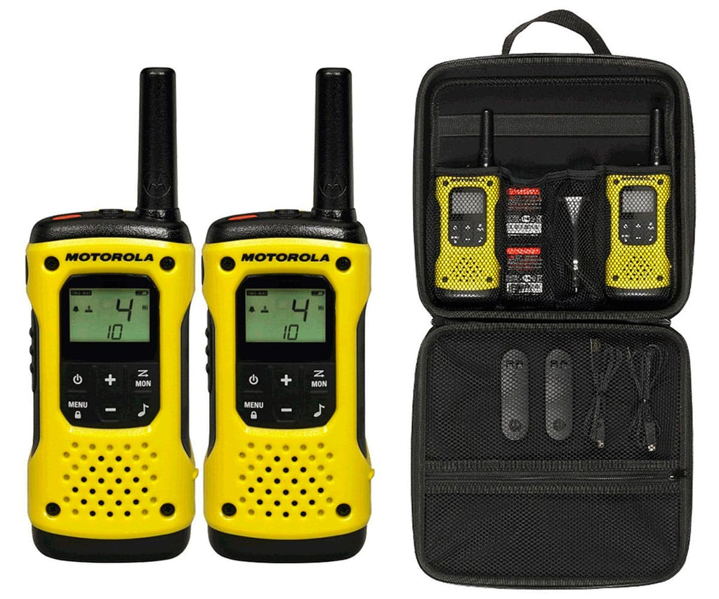 MOTOROLA TLKR T92H20 AMARILLO / PAREJA DE WALKIE TALKIES - detalle