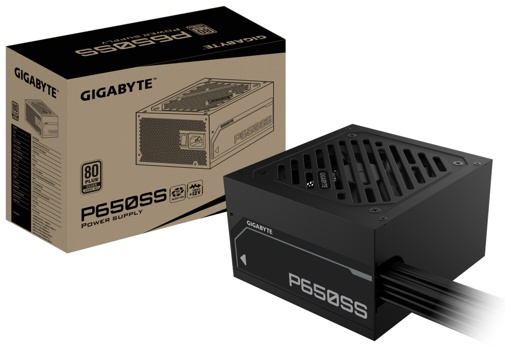GIGABYTE P650SS unidad de fuente de alimentación 650 W 20+4 pin ATX ATX Negro - detalle