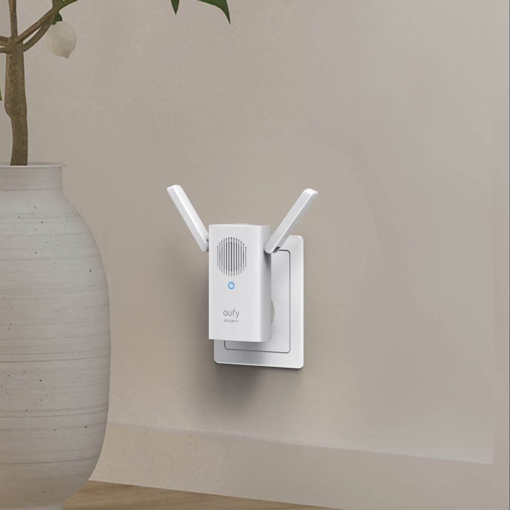 Timbre con vídeo Eufy 1080p negro e branco