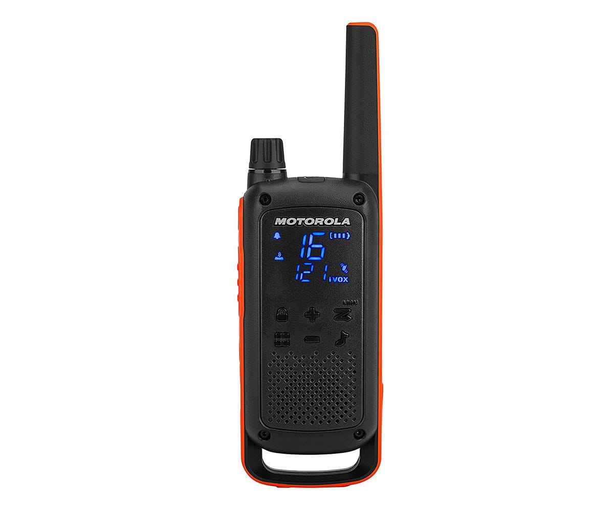 MOTOROLA TALKABOUT T82 TWIN PACK NARANJA / PACK DE 2 WALKIE TALKIE - detalle