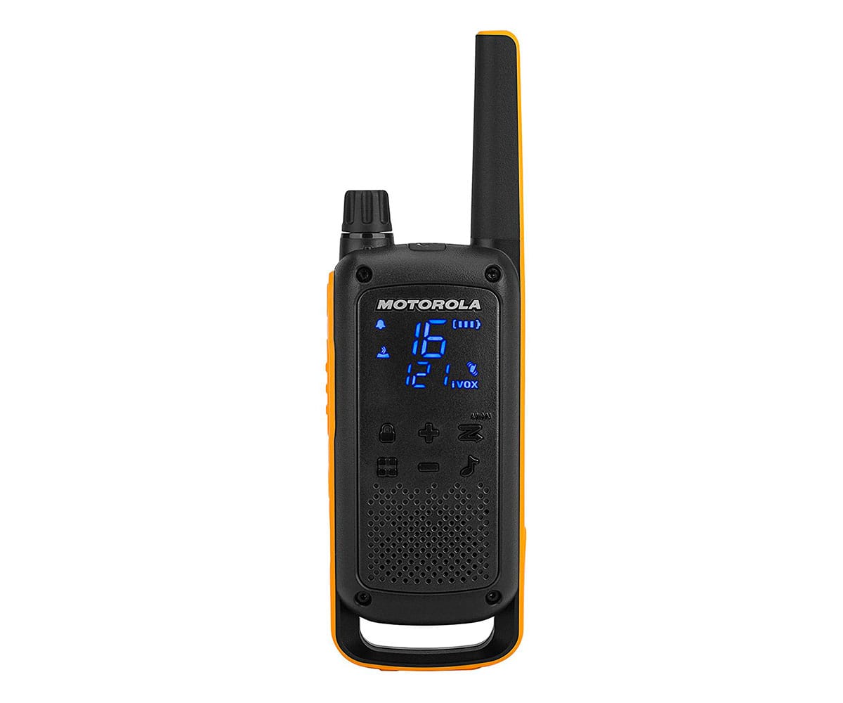 MOTOROLA T82 EXTREME AMARILLO / TWIN PACK WALKIE TALKIE - detalle