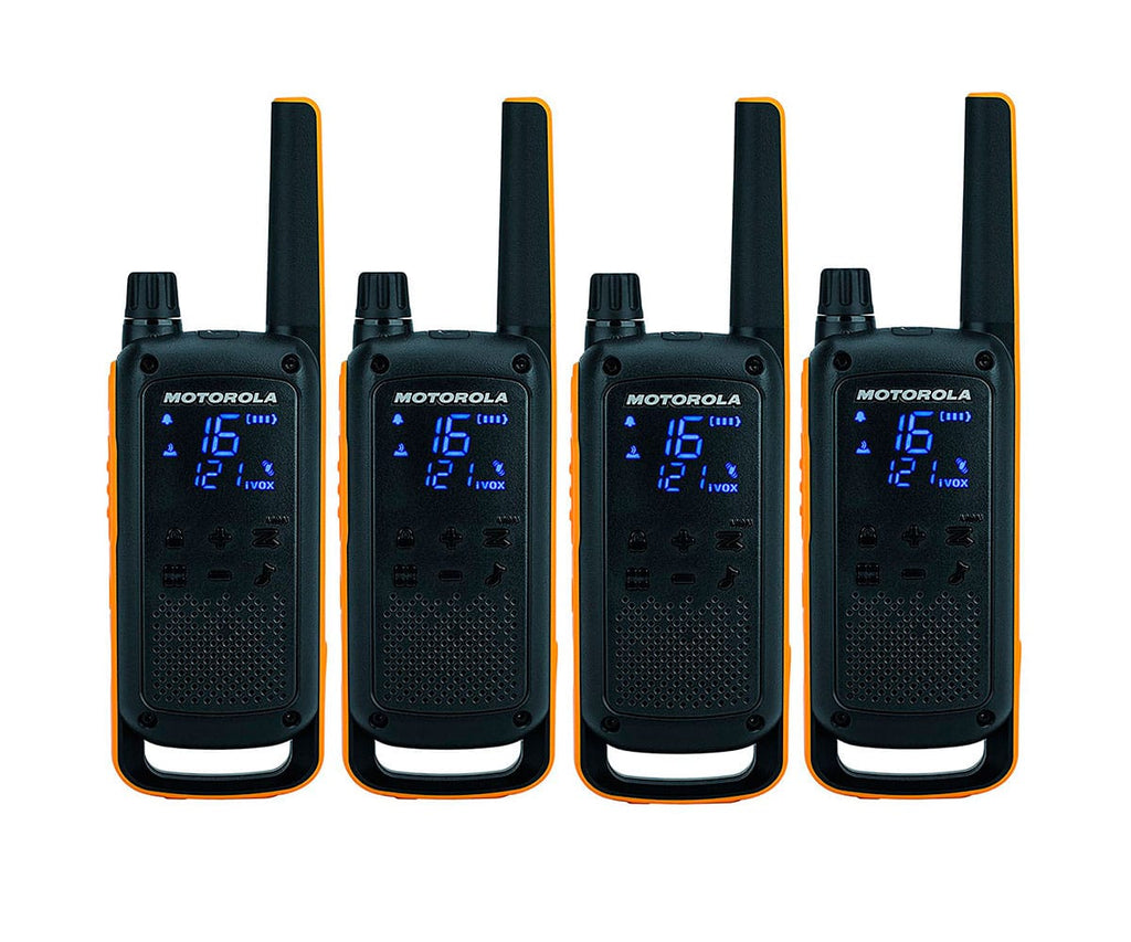 MOTOROLA T82 EXTREME AMARILLO / QUAD PACK WALKIE TALKIE - detalle
