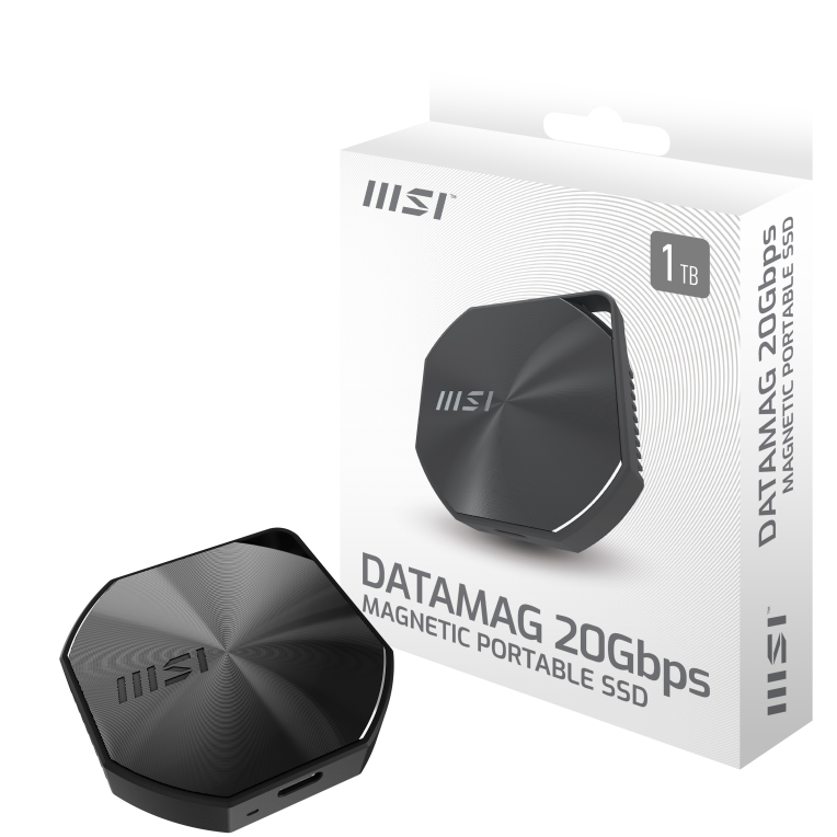 MSI DATAMAG 20GBPS 1TB unidad externa de estado sólido USB Tipo C USB 3.2 Gen 2x2 Negro - detalle
