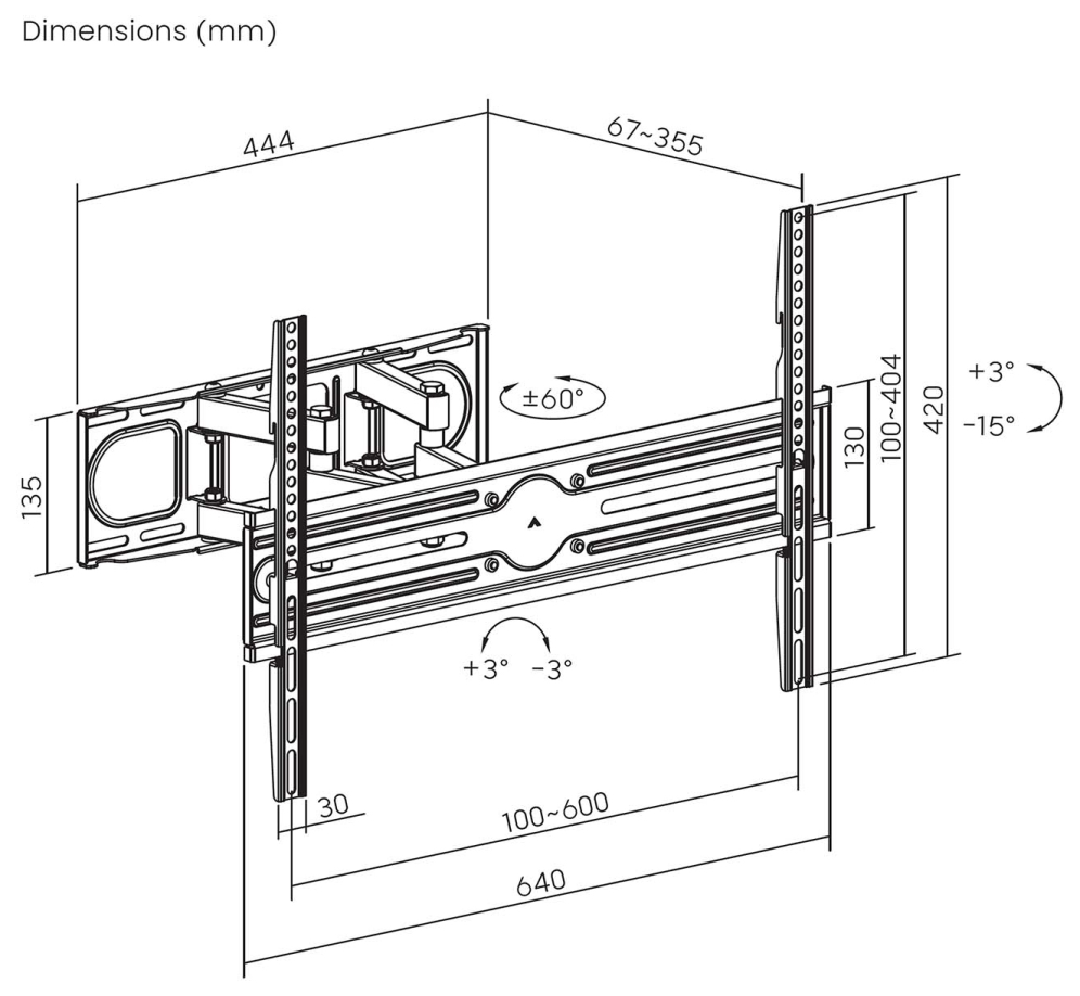 AISENS WT80TSLE-327 soporte para TV 2.03 m (80") - detalle
