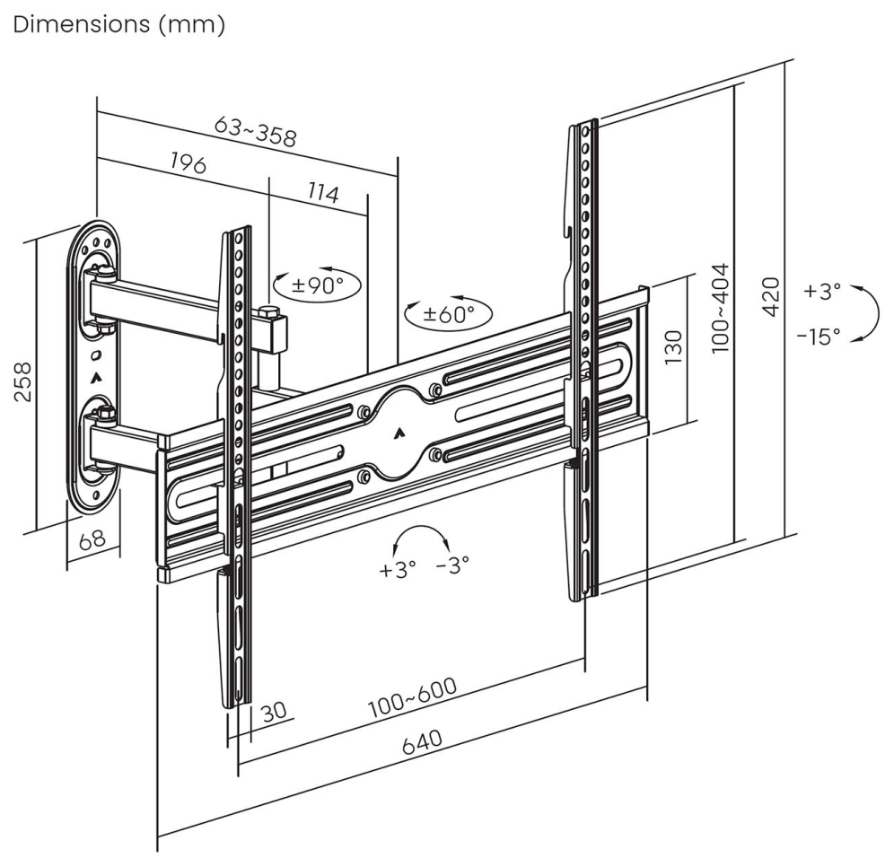AISENS WT70TSLE-323 soporte para TV 177.8 cm (70") - detalle