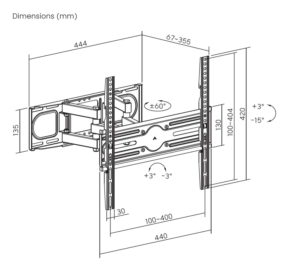 AISENS WT70TSLE-325 soporte para TV 177.8 cm (70") - detalle