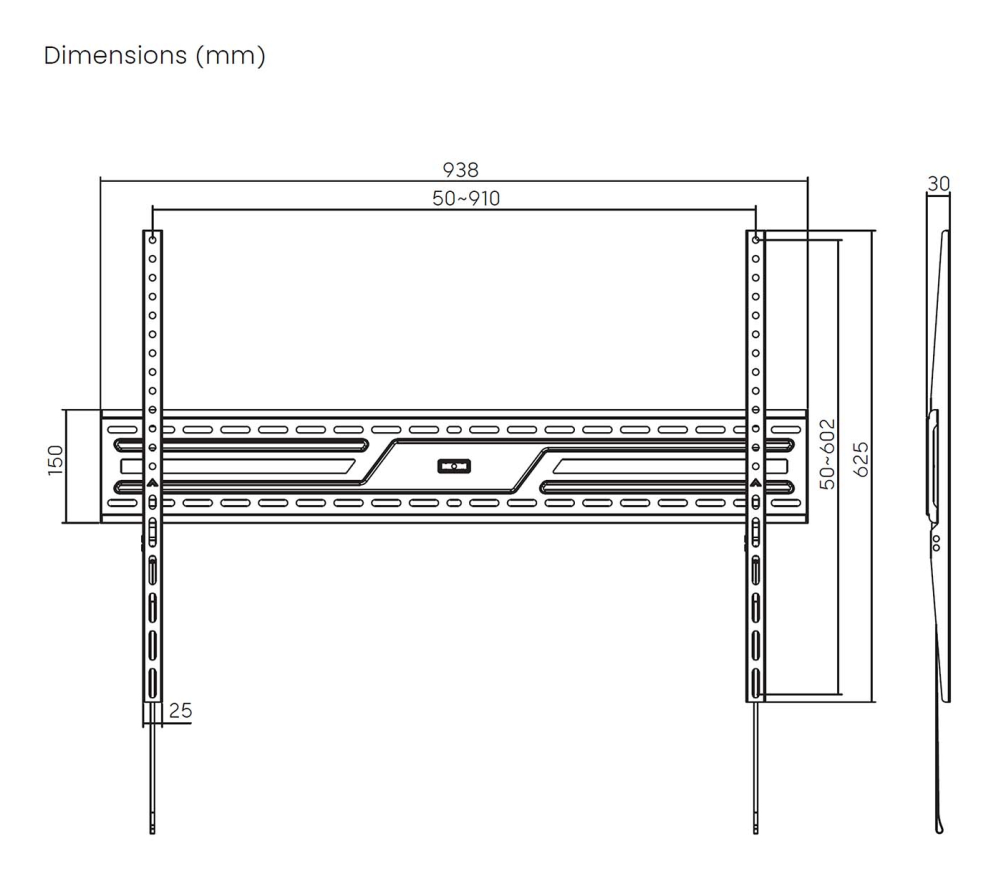 AISENS WT100F-317 soporte para TV 2.54 m (100") - detalle
