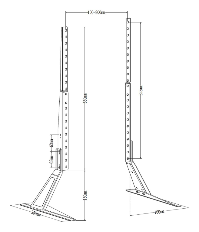 AISENS DT80F-305 soporte para TV 2.03 m (80") - detalle