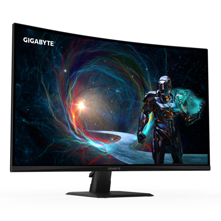 Monitor de xogos curvo QHD GIGABYTE GS32QCA de 31,5 polgadas: 2560 x 1440, 180 Hz, 1 ms, 250 cd/m², FreeSync, compatible con HDR, HDMI 2.0, DisplayPort 1.4
