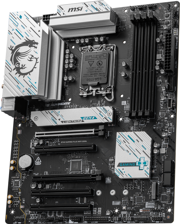 MSI B760 GAMING PLUS WIFI DDR4 placa base Intel B760 LGA 1700 ATX - detalle