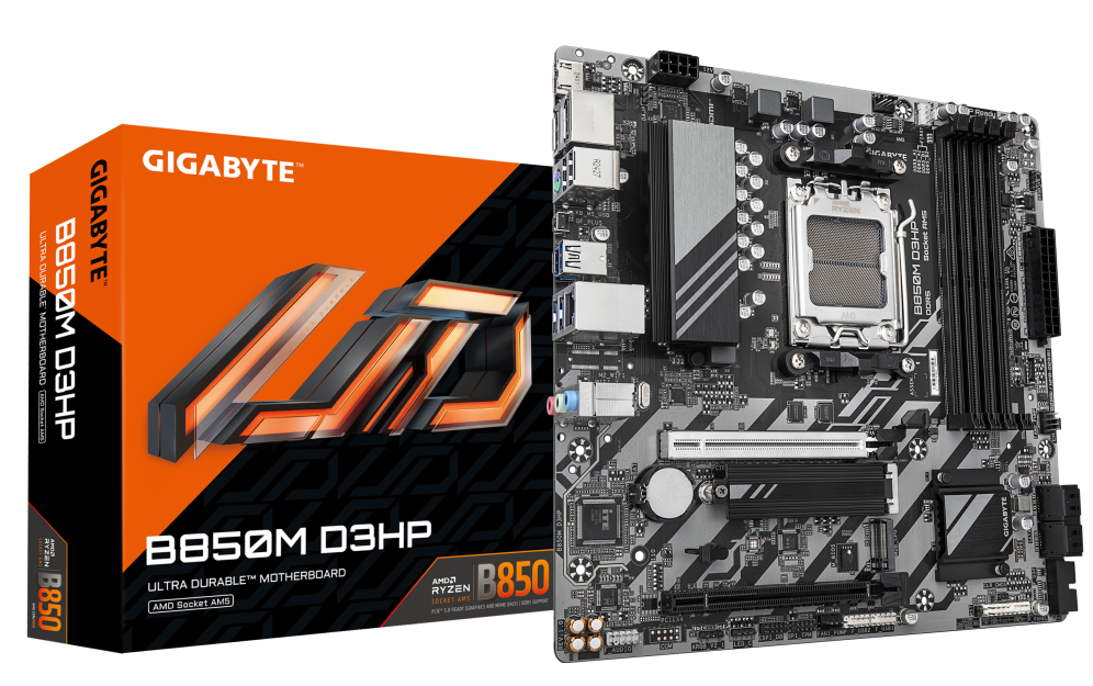 GIGABYTE B850M D3HP placa base AMD B850 Zócalo AM5 micro ATX - detalle