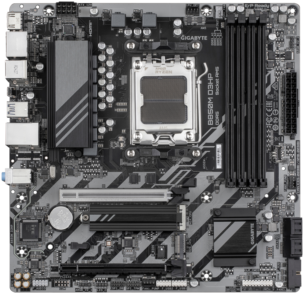 GIGABYTE B850M D3HP placa base AMD B850 Zócalo AM5 micro ATX - detalle