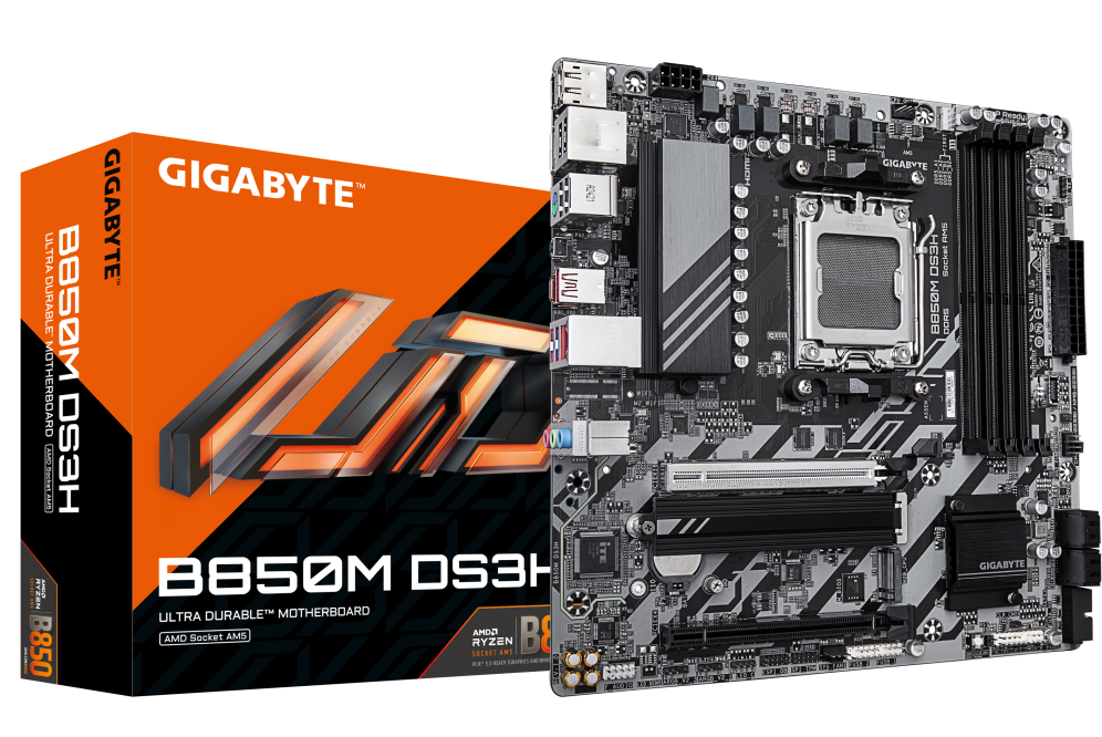 GIGABYTE B850M DS3H placa base AMD B850 Zócalo AM5 micro ATX - detalle