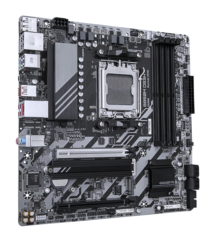 GIGABYTE B850M DS3H placa base AMD B850 Zócalo AM5 micro ATX - detalle