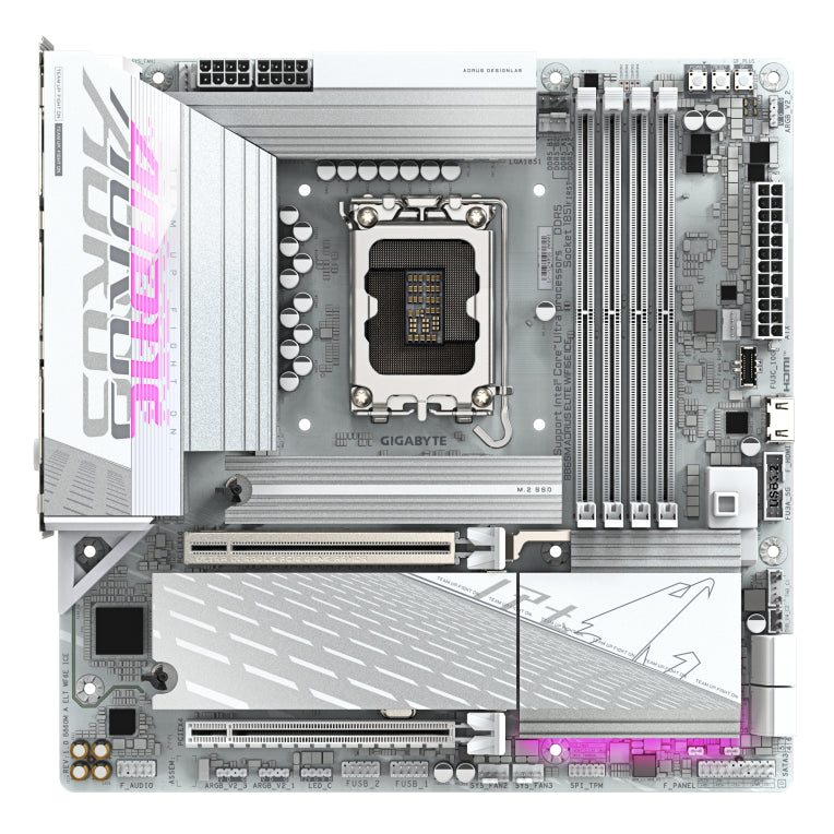 GIGABYTE B860M AORUS ELITE WF6E ICE - Placa base Intel B860 LGA 1851 (Socket V1) micro ATX
