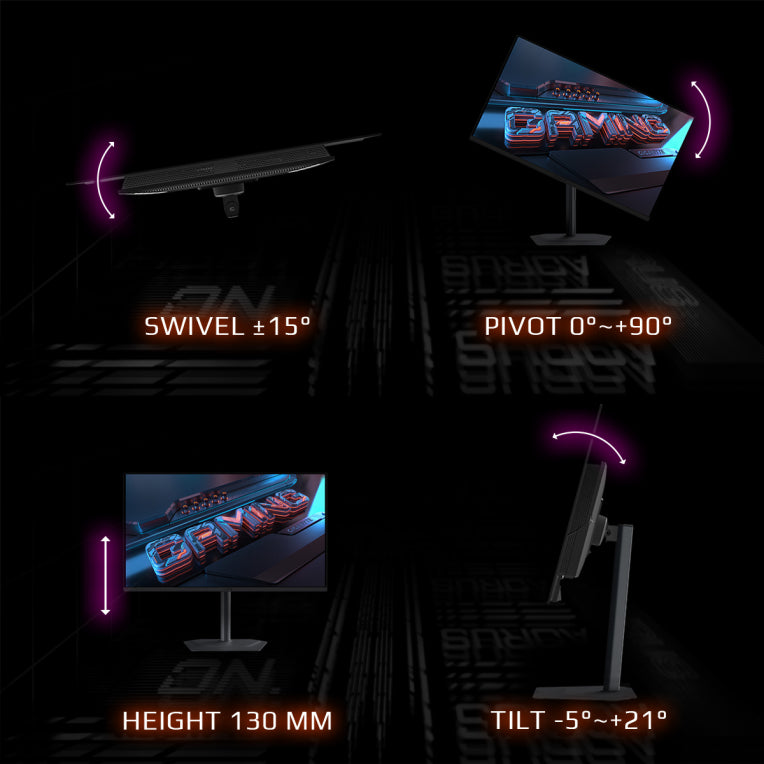 Monitor de xogos OLED GIGABYTE MO32U de 31,5 polgadas e 4K UHD: 3840 x 2160, 165 Hz, 0,03 ms, 250 cd/m², HDR True Black 400, HDMI 2.1, DisplayPort 1.4