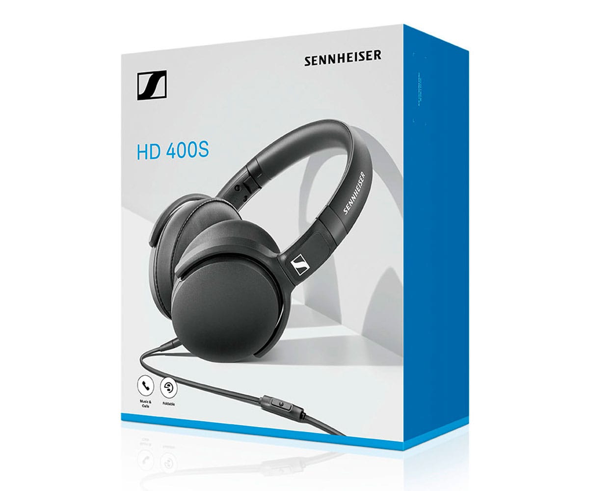 SENNHEISER HD-400S BLACK / AURICULARES OVEREAR CON CABLE - detalle