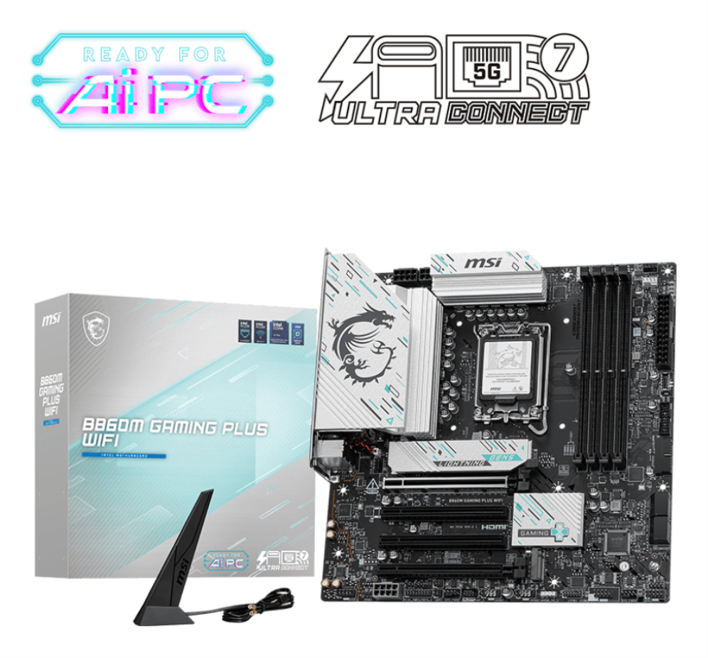 MSI B860M GAMING PLUS WIFI placa base Intel B860 LGA 1851 (Socket V1) micro ATX - detalle