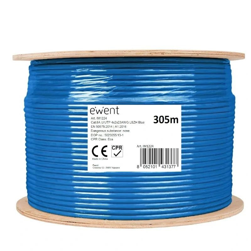 Ewent Bobina Cable Xarxa CAT6A U/UTP,LSZH,305m