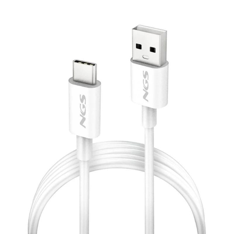 NGS CABLE CARGA RAPIDA USB-A A USB-C 1M BLANCO