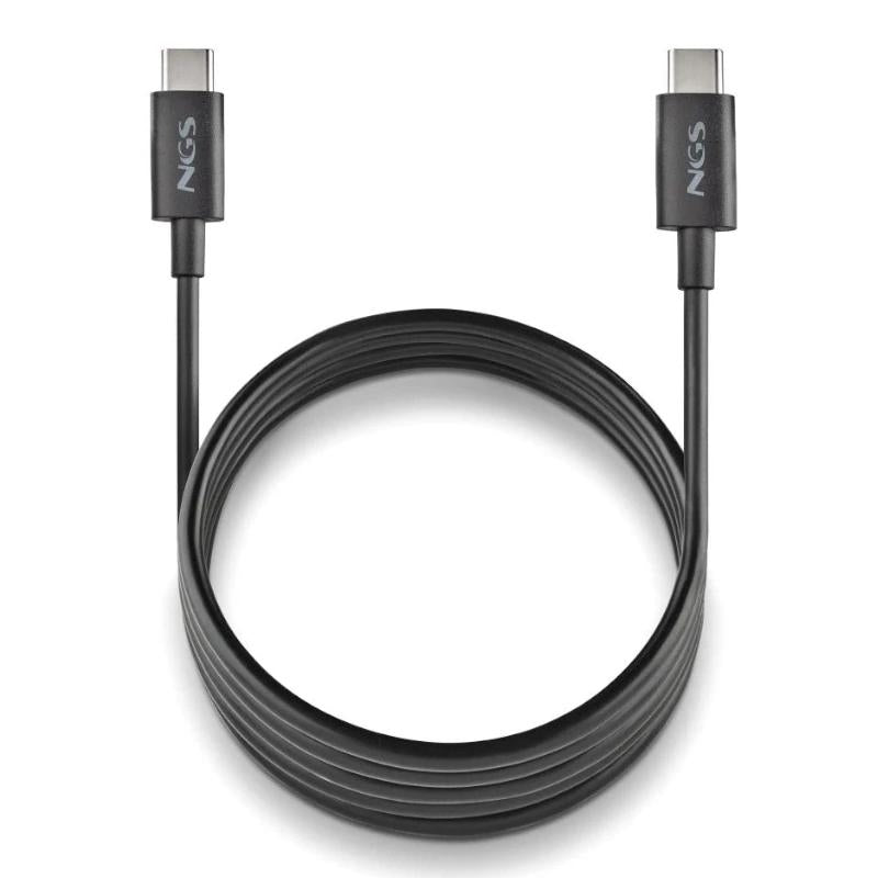 NGS CABLE CARGA RAPIDA USB-C A USB-C 1M NEGRO