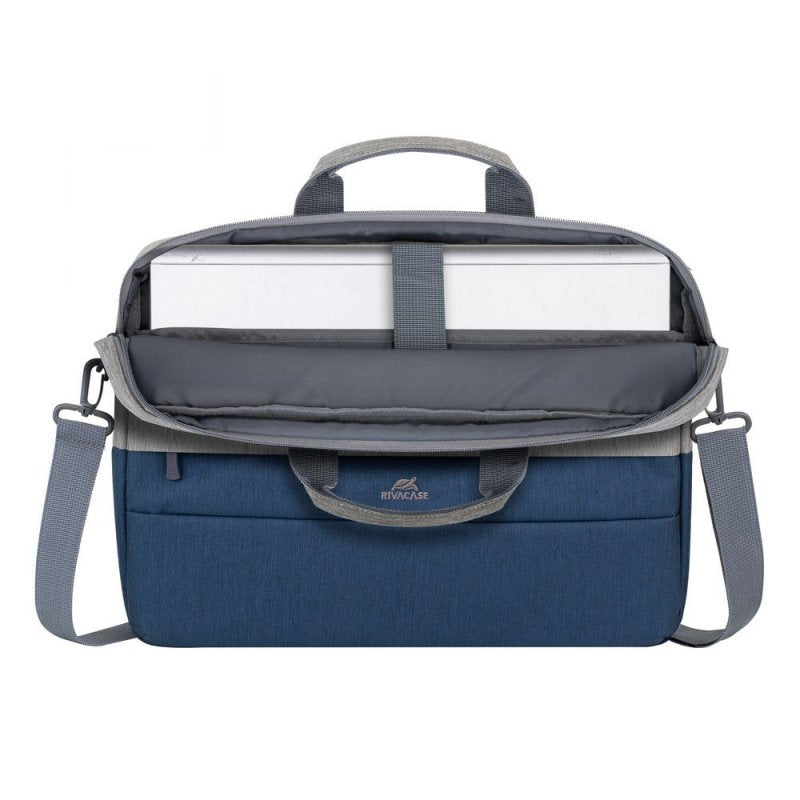 RIVACASE 7532 Grey/blue Prater Maletín 15,6" gris- - detalle
