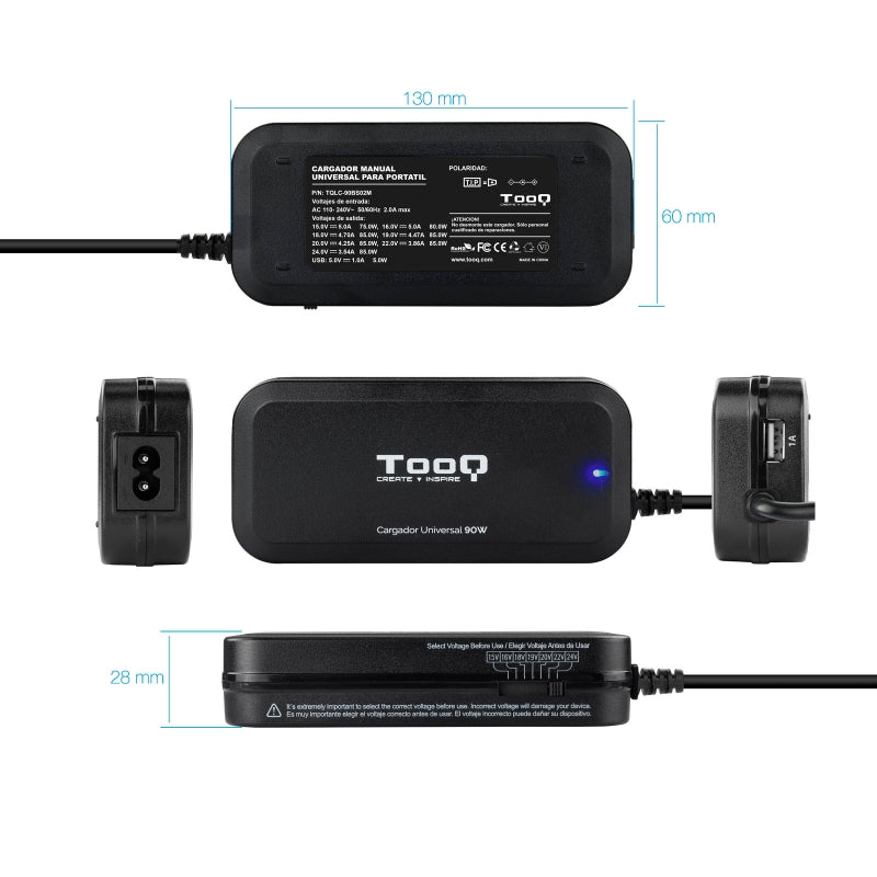 Tooq Carregador portàtil 90W manual 12 connectors