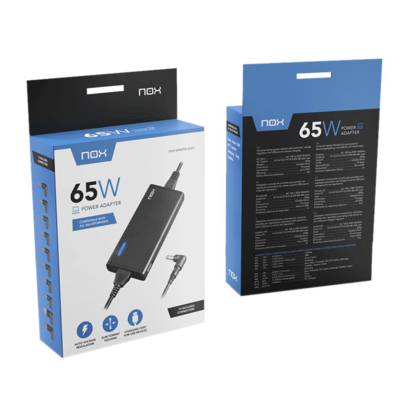 Nox Carregador per a portàtil 65W USB
